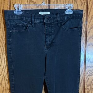 Levi's Women's Straight Leg Black Jeans 314